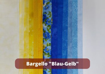 Materialpackung Courleys Patchworkkurs - Einsteiger 2 "Bargello" - Blau Gelb